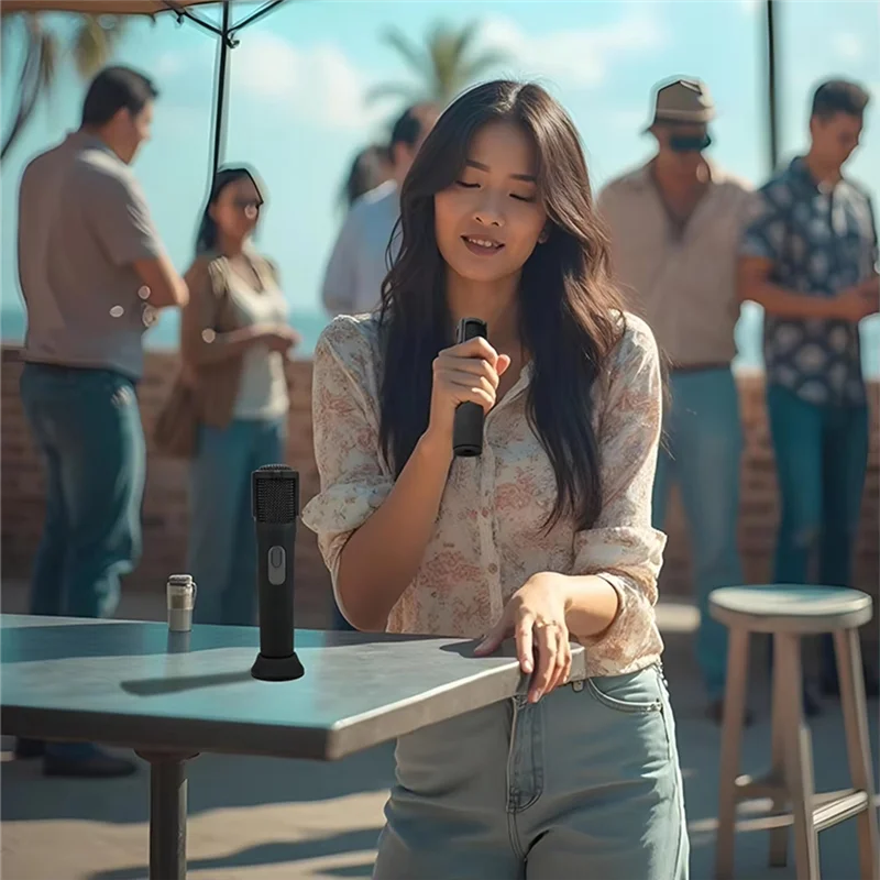 A73E-For  Partybox Silicone Case Wireless Microphone Anti-Rolling Protective Cover