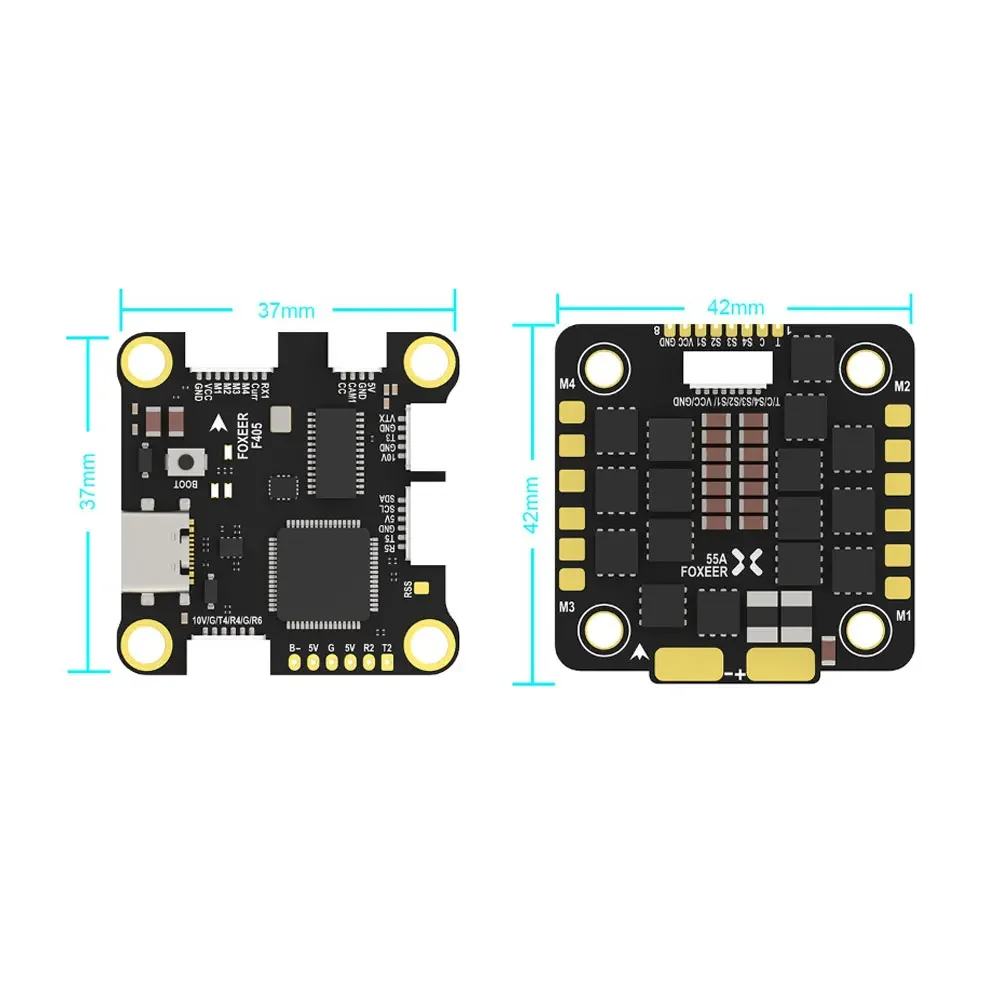 محول فيديو Foxeer ، مقياس مؤازر لطائرة سباق بدون طيار FPV ، FC Reaper ، 55A ، ESC 8S ، F405 V2