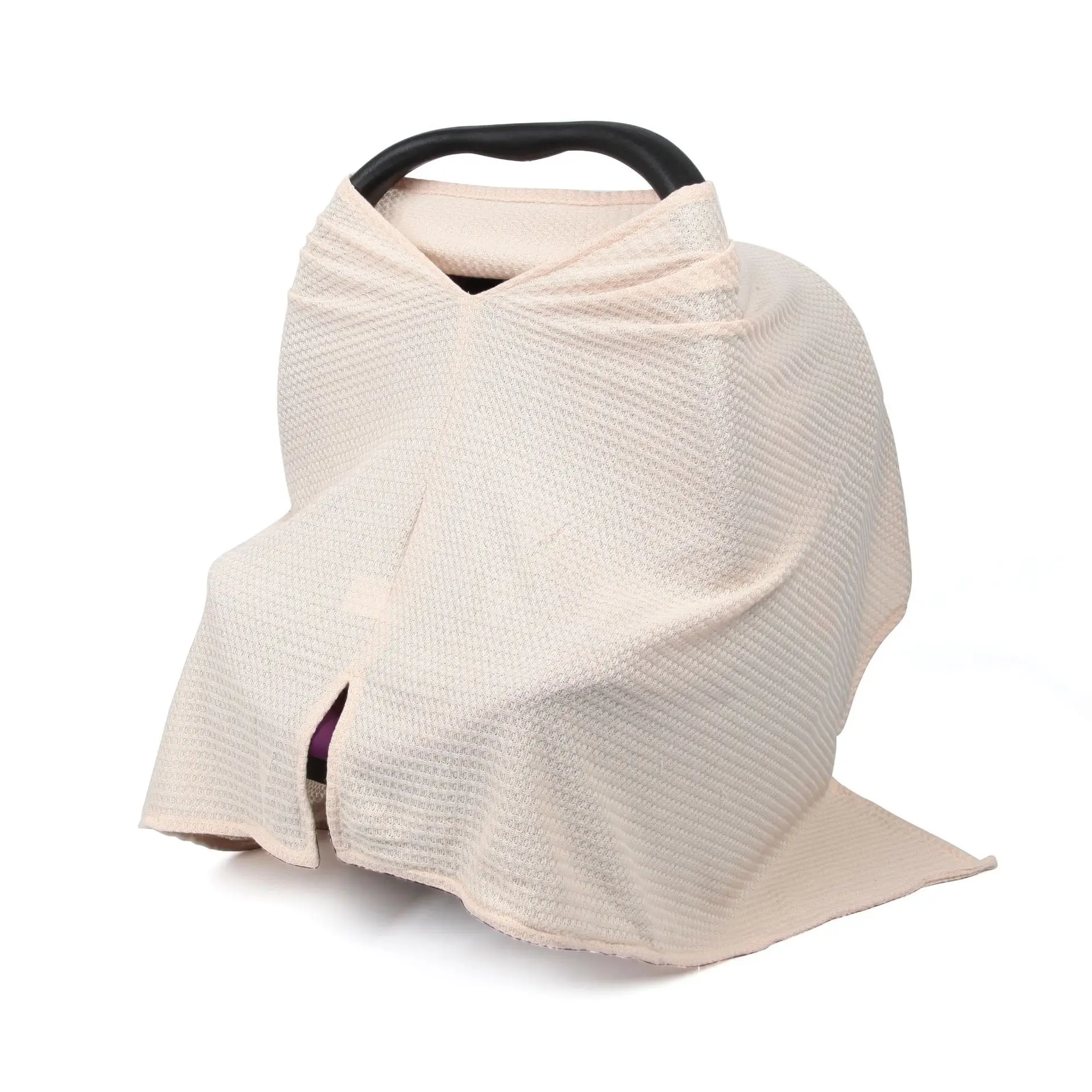 Multifunktionale Baby-Stilldecke aus Waffelstoff, Elastisches Stilltuch, Praktischer Winddichter Sonnenschutz-Schal, Kinderwagen-Abdeckung – Detail 7