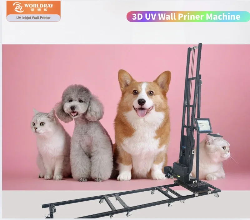Worldray 3D UV imprimante de peinture murale panneau mural automatique imprimante murale verticale Machine d'impression imprimante murale