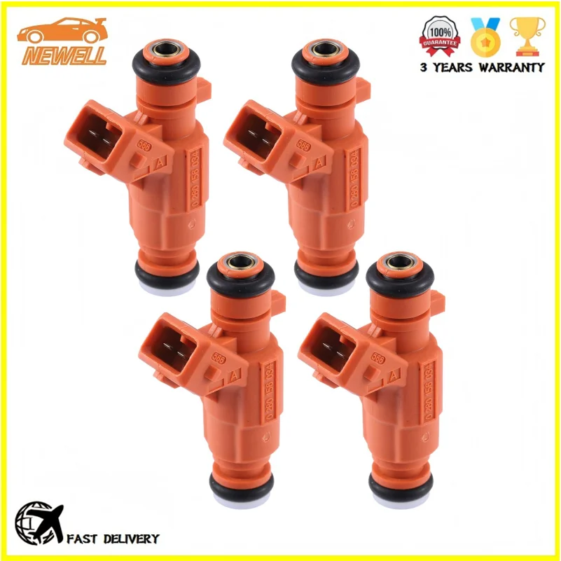 

4pcs 0280156034 96382203 Fuel injector For Citroen C2 C3 Xsara Berlingo Peugeot 206 307 1007 Partner 1.6 16V 2000-2014 Nozzle