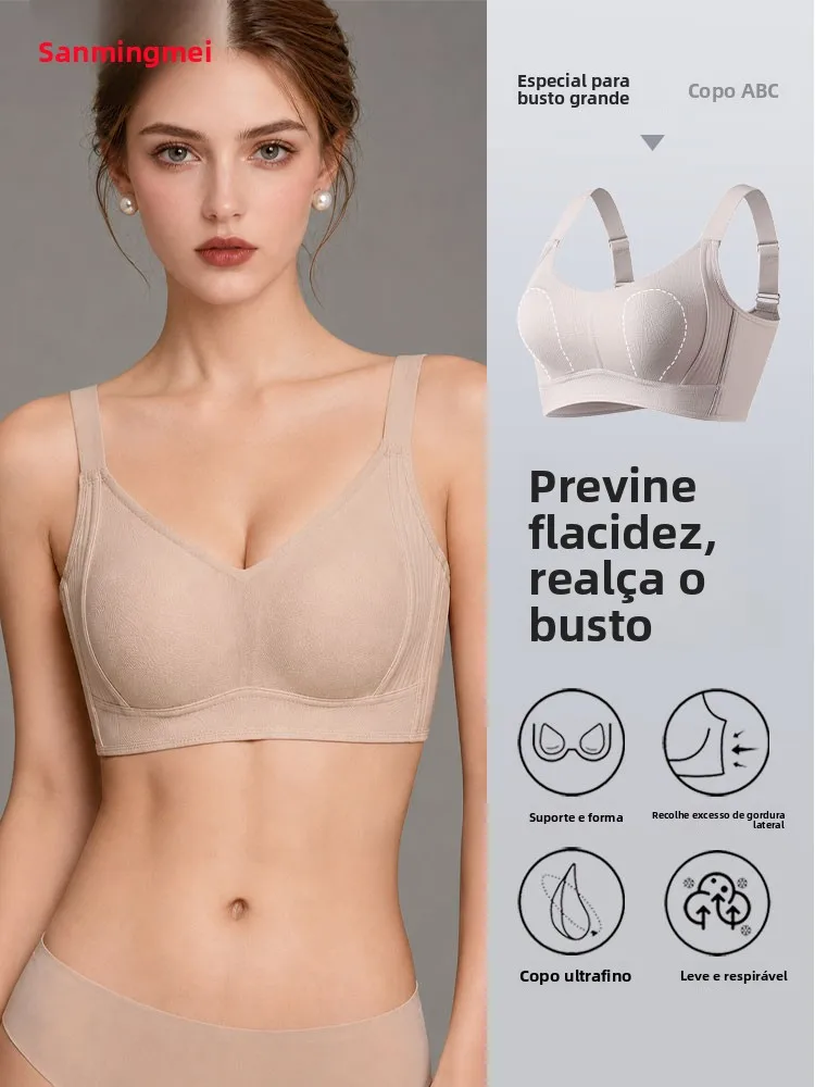 tiny-beauty-full-cup-bra-women's-invisible-thin-seamless-wireless-push-up-underwear-breathable-comfortable-large-size-bra
