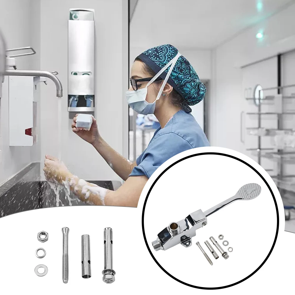 replacement-faucet-foot-operated-faucet-zinc-alloy-brand-new-high-quality-tap-dispensers-for-hospitals-school-office