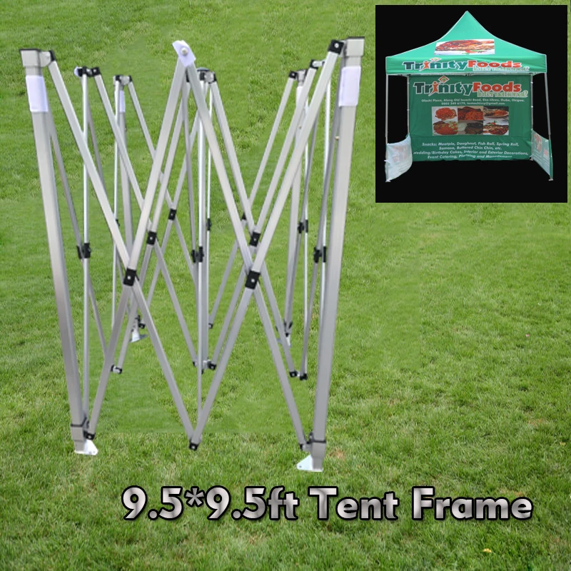 9.5*9.5ft Tent Frame Aluminum Structure For Outood Folding Tent 2.9*2.9M Open Size Aluminum Tents Gazebo Poles Best Price