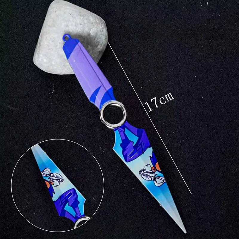 Valorant Impressions Karambit 싱귤러티 나이프 모든 금속 모델 공예 게임 근접 무기 클로 나이프 장난감 검 소년 선물 컬렉션