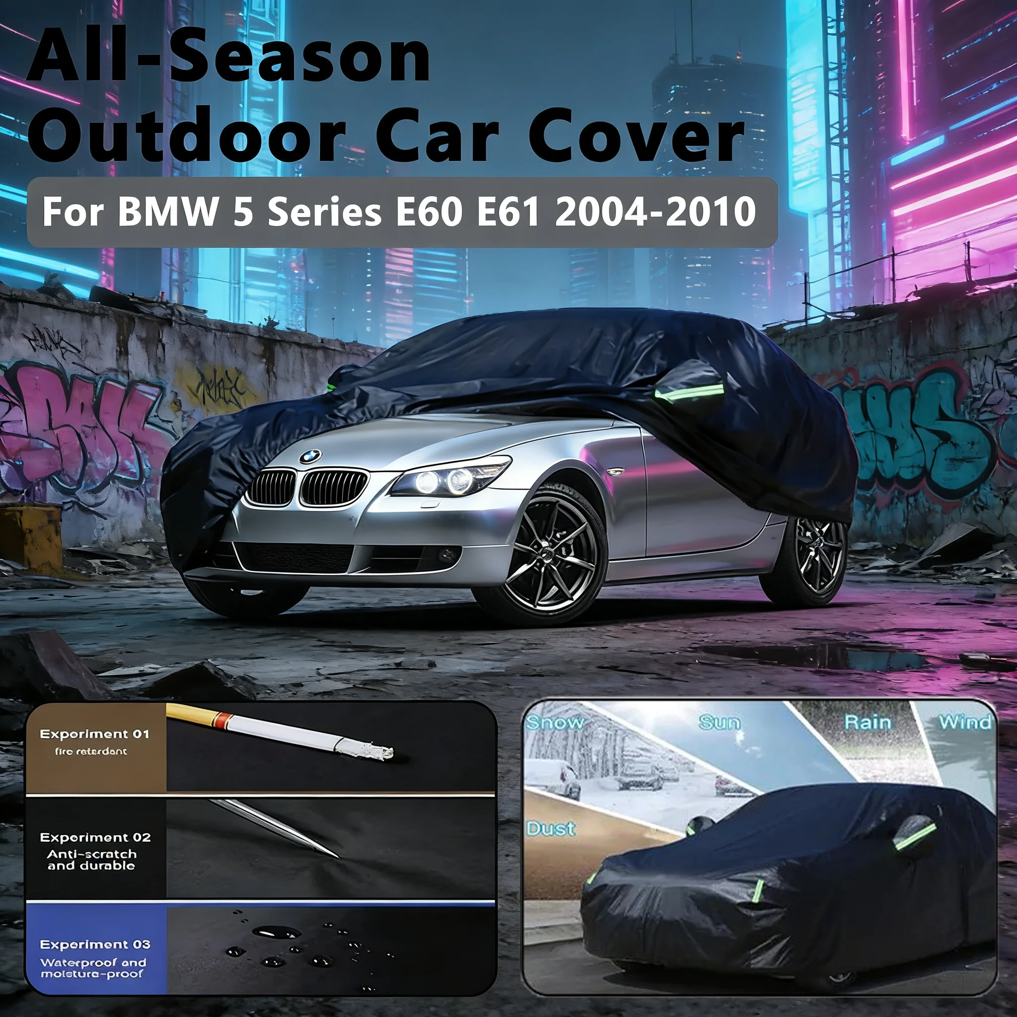 

For BMW 5 Series E60 E61 2004-2010 Car Full Cover - All Weather Auto Protection Accessories 2005 car covers car cover winter