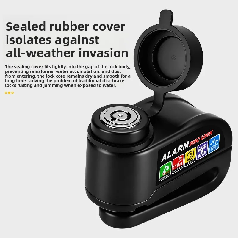 Bicycle Disc Brake Lock Alarm, Electric Vehicle Lock, Motorcycle Brake Disc Anti-theft Lock, Riding Equipment view 3