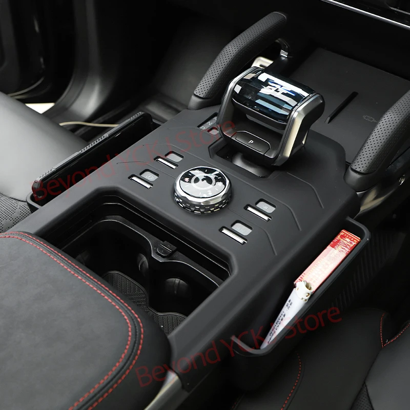 Center Console Gear Shift Silicone Protective Pad For Chery Jetour T2 Traveller 2023 2024 Wireless Charging Pad Storage Tray