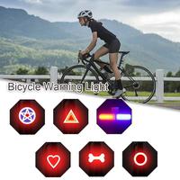 Bike Tail Light IPX64 Waterproof Bicycle Rear Light Heart Shape LED Outdoor Cycling Lights Night Safety Warning Lamp Taillight