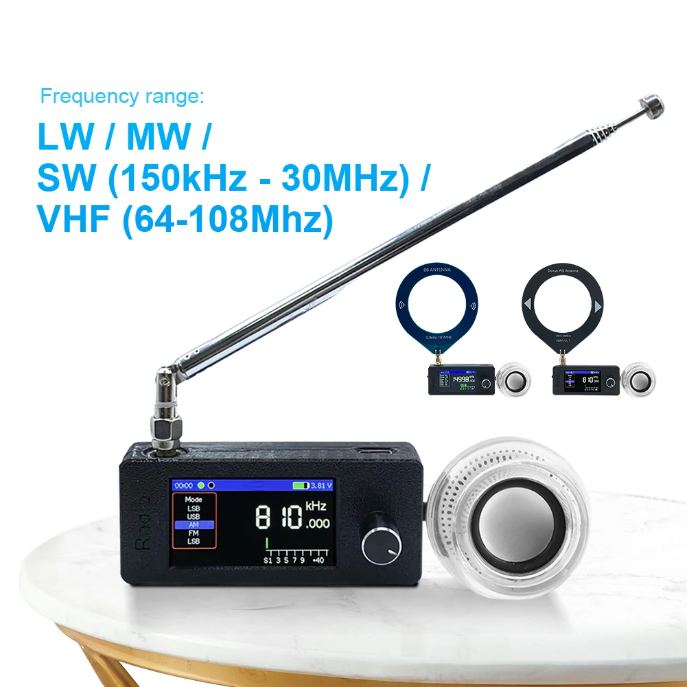 SI4732 Карманное радио 0,5-108 МГц LSB USB AM FM Вседиапазонный радиоприемник с внешним динамиком HF SW MW VHF Радио для дома и улицы