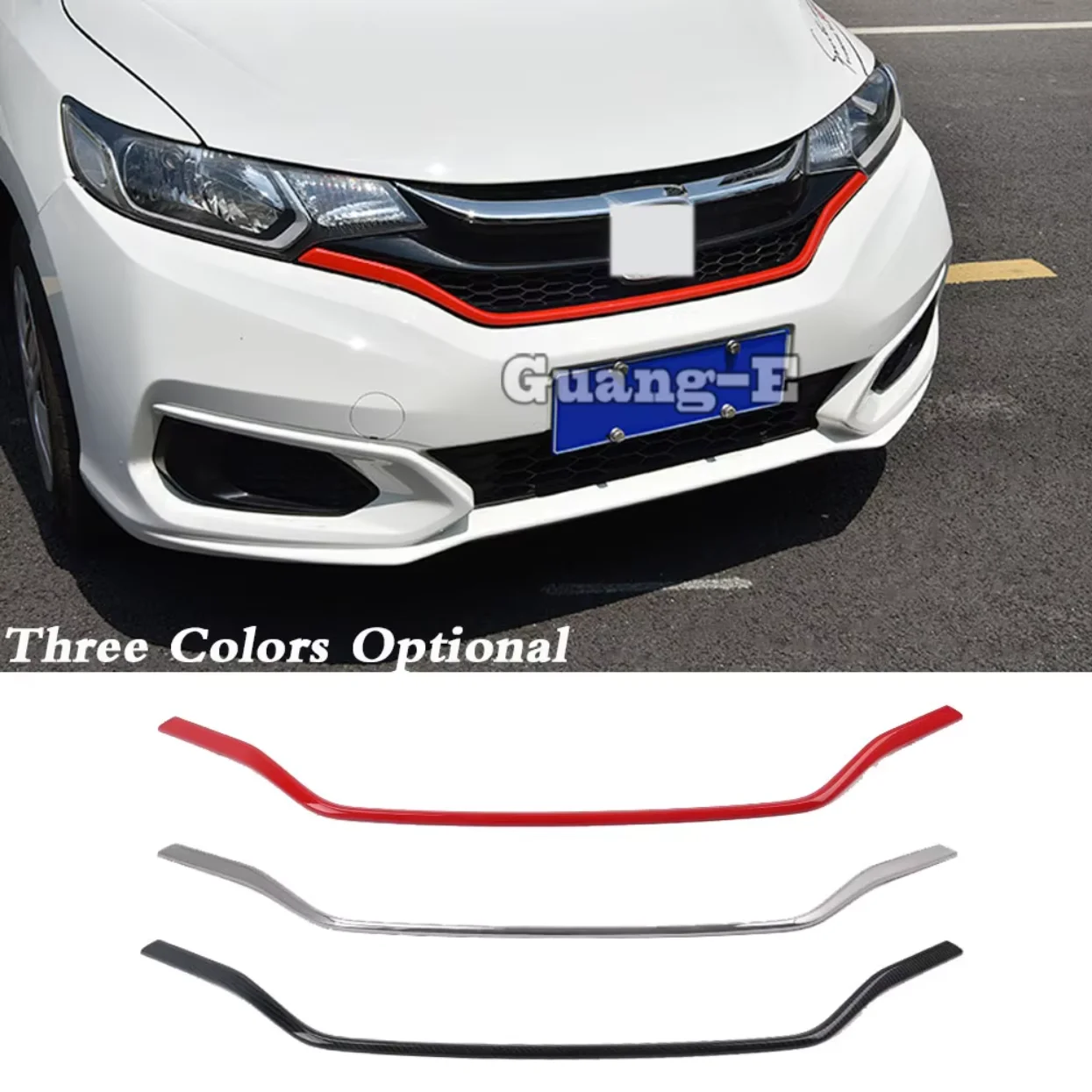 

For Honda FIT JAZZ 2014 2015 2016 2017 2018 2019 Car Body Cover Bumper Engine ABS Trim Front Bottom Grid Grill Grille Frame 1PCs