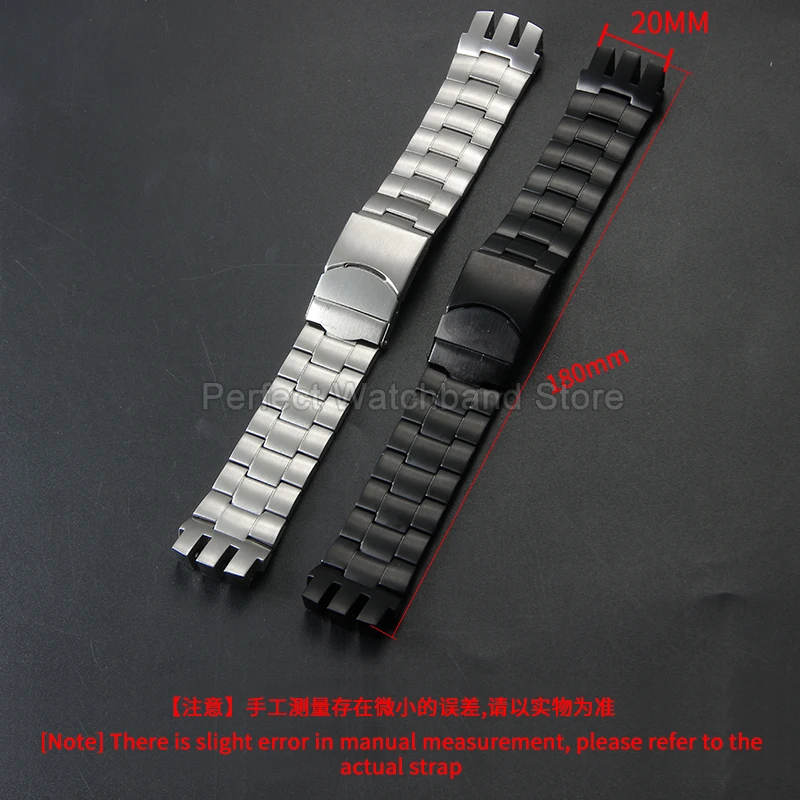 حزام ساعة فولاذي ممتاز 20 ملم لساعة سواتش YTS402 YTB4009 YTS401 واجهة ثلاثية المحاور شكل متين يحتفظ ومضاد للعرق