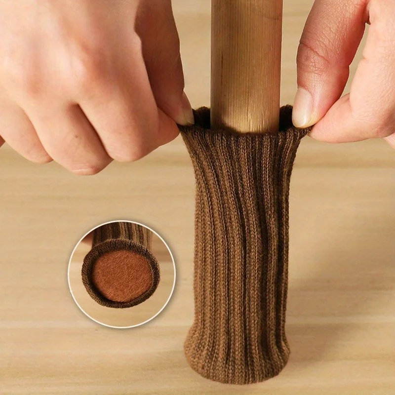 20pcs Vintage Knit Furniture Leg Protectors-Stretchable Chair&Table Socks for Scratch Protection, Easy Mobility &Noise Reduction