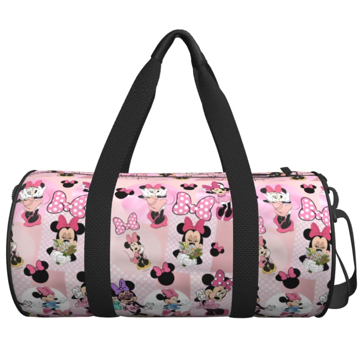 

Travel Bag Minnie Mouse Graphic Printed Gym Bag Oxford Sports Bags Large Yoga Design Handbag Novelty Fitness Bag For Men Women