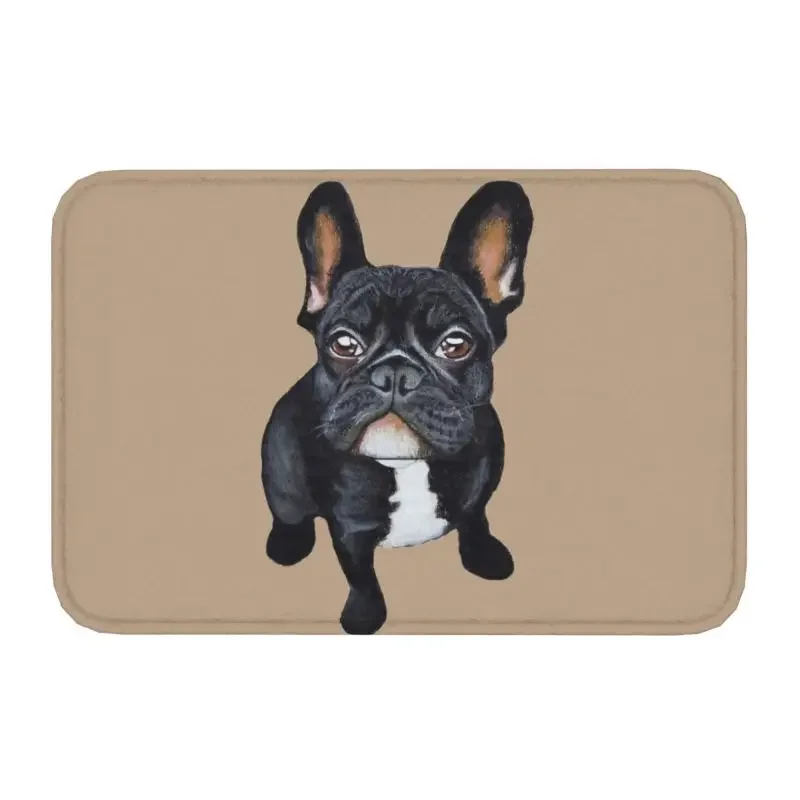 

Custom French Bulldog Doormat Mat Anti-Slip Frenchie Dog Lover Bath Kitchen Garage Rug Carpet 40*60cm