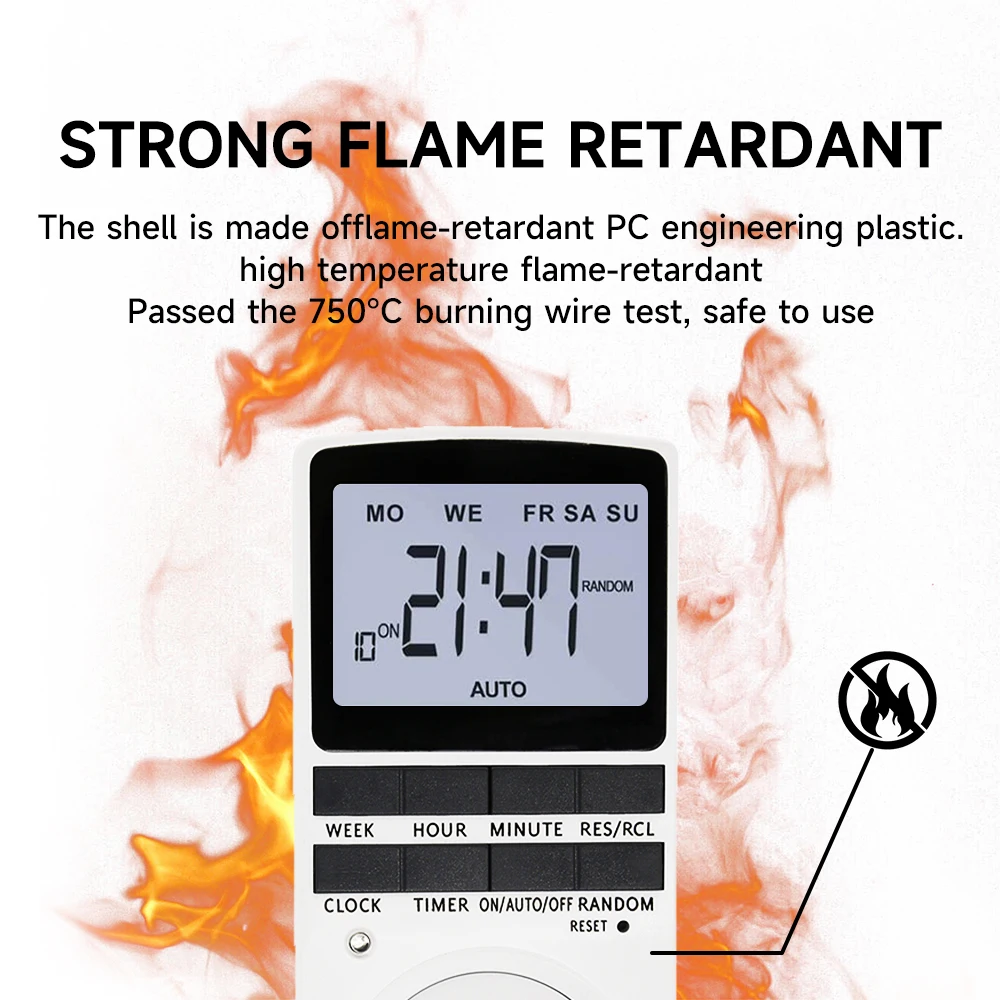 Cerhot Timer Socket Programmer 7 Day 12/24 Hours Electronic Kitchen Digital Programmable Switch Power Outlet Control