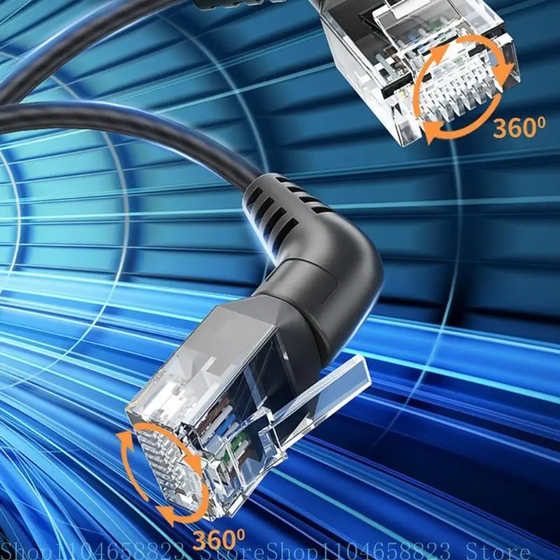 

Ethernet-кабель Cat6A, 10 Гбит/с, 500 МГц, вращающийся на 360 градусов сетевой шнур Cat6A для ПК, маршрутизаторов, кабель RJ45