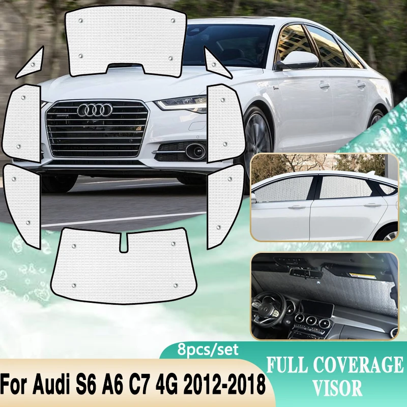 

For Audi A6 S6 C7 4G Accessories 2012 2013 2014 2015 2016 2017 2018 Car Windshield Sunshades Sun UV Protection Visor Side Window