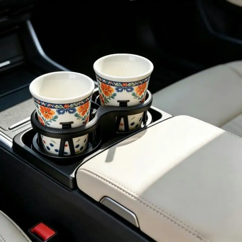 New Car Cup Holder Expander 2-in-1 Dual Cup Holder Adapter Adjustable Car Drink Holder Organizer Auto Interior Accessories