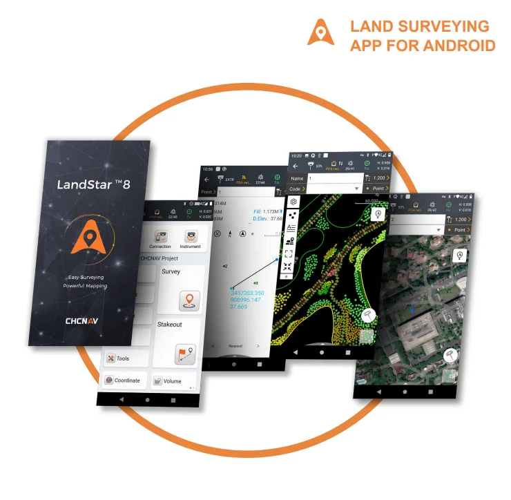 Powerful RTK Field Software CHC Landstar8 Android OS Data Collecting APP Program For RTK GNSS Surveying Job