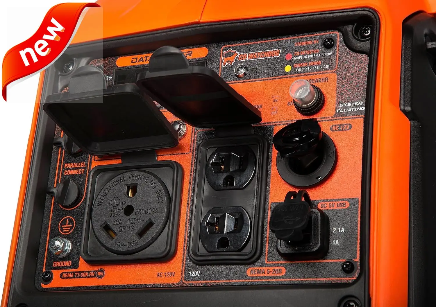 

NEW Quiet and Lightweight 3600-Watt Dual Fuel RV-Ready Portable Inverter Generator with Fuel Shut Off and CO Watchdog (DF360iX)