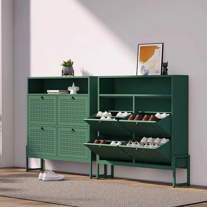 Mini estantería metálica, organizador de zapatos, pequeño gabinete de zapatos de entrada abierta, gabinete de hierro, muebles de pasillo Szafki Do Salonu