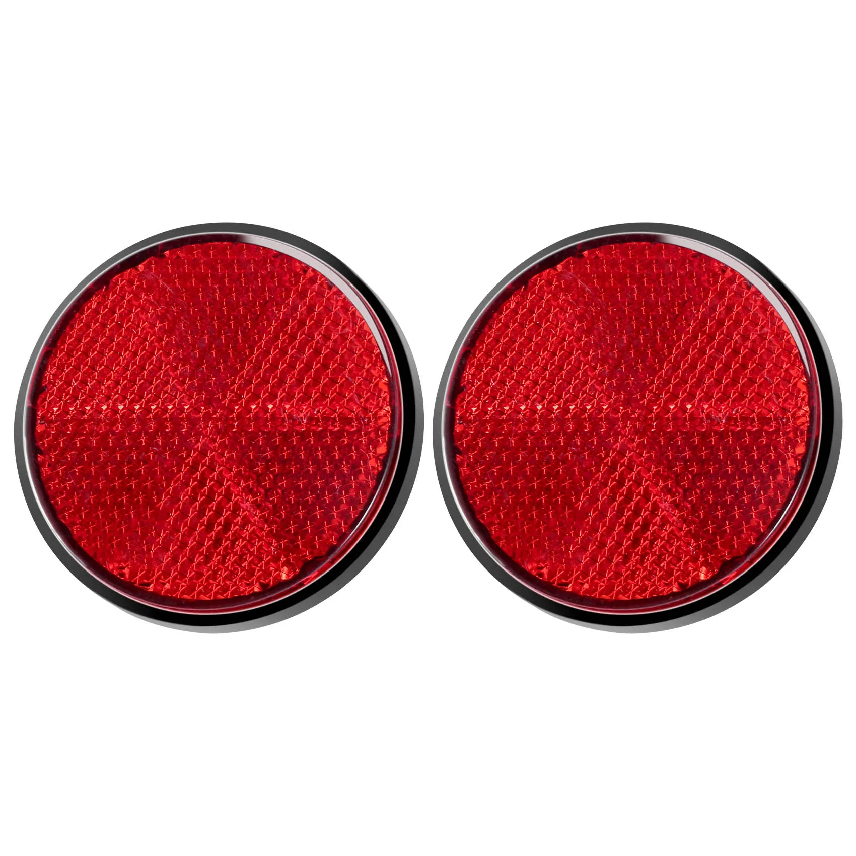 2pcs Round Red Reflector Universal For Motorcycle ATV 5.6*0.8cm