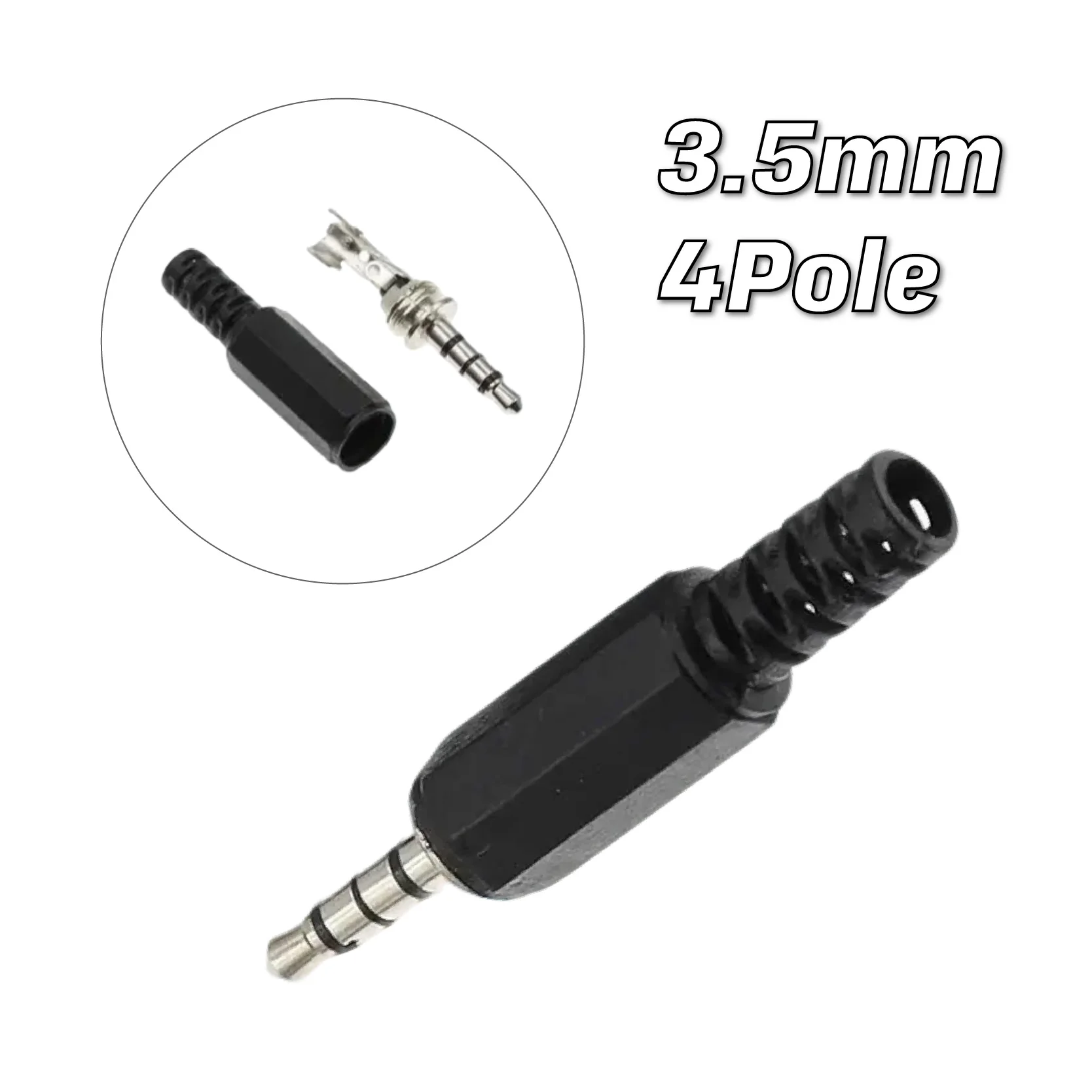 5/20PCS 3,5mm Audio Stecker 3,5 Jack 2/3/4 Abschnitte Stecker für Mikrofon Kopfhörer audio Stecker