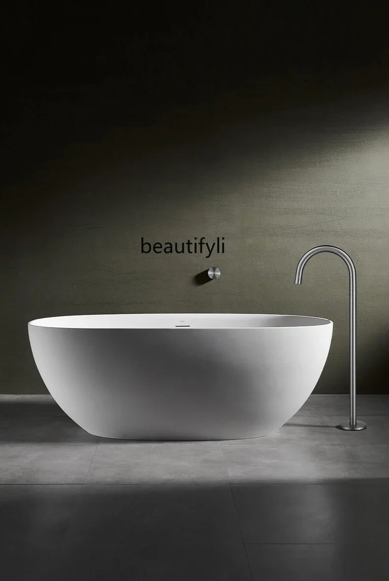 Bathroom Small Apartment Bathtub Household Polymer Artificial Stone Bathtub Bed & Breakfast Independent Bath