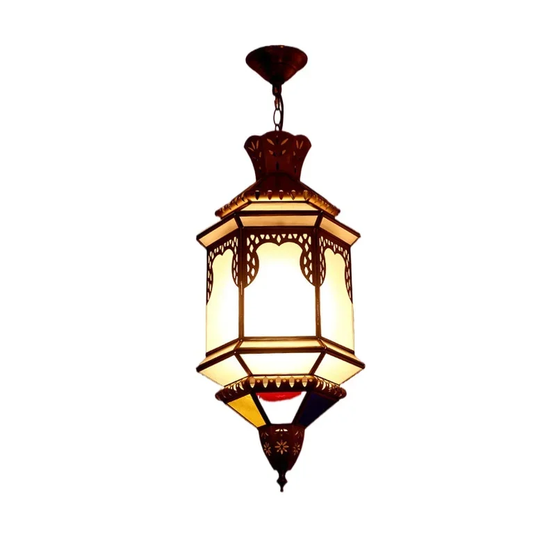 

European style all copper lamp Arab Muslim restaurant church chandelier doorway chandelier
