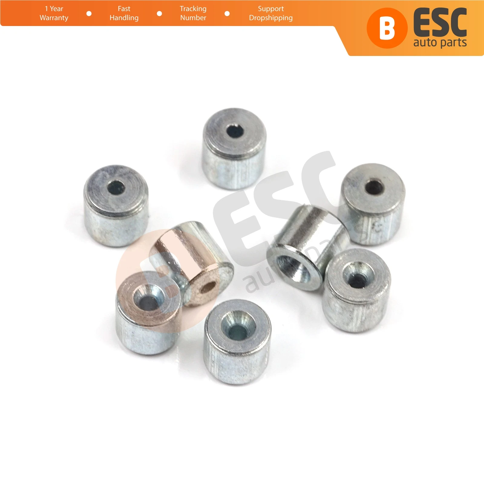 ECR011 100 Pieces Car Window Regulator Winder Repair Steel Cable Wire Rope End Fitting Pin Stop Sleeve Crimp Rivet 6x5.6/1.7 mm