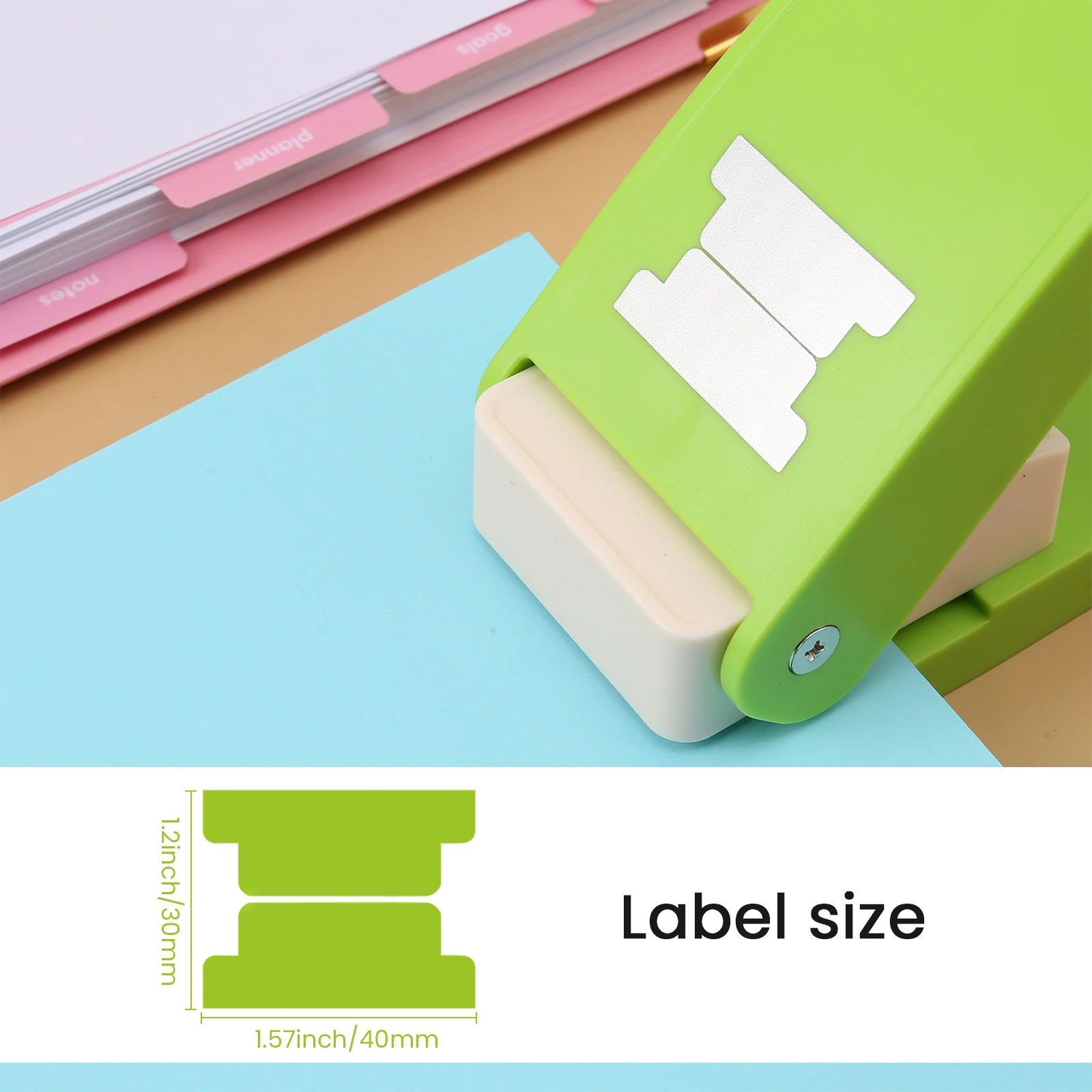 Tab Paper Punch - File Tab Puncher for Calendars, Planners, or Albums - Ideal for Scrapbook Tabs, Journals, Bible Tabs