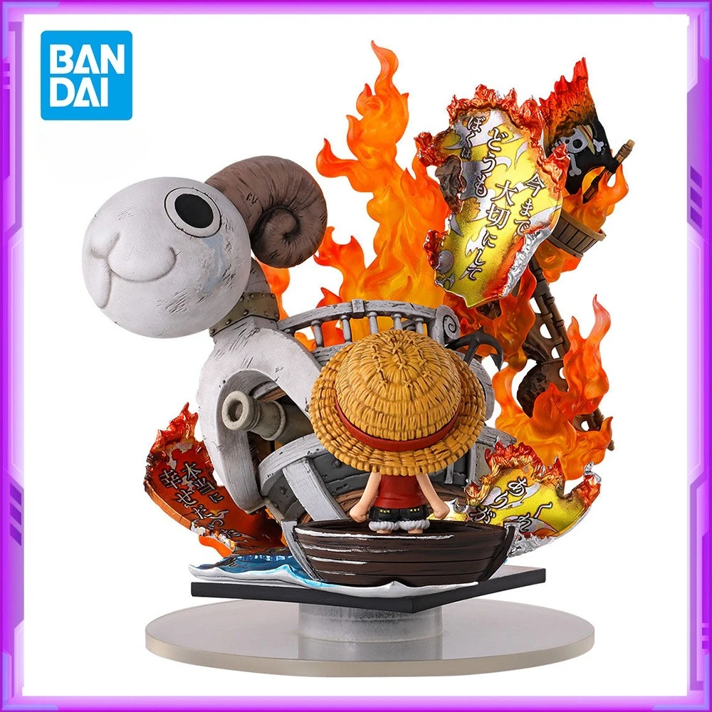 Oryginalna figurka BANDAI SHOKUGAN ONE PIECE Monkey D. Luffy The Advancing Merry, figurka anime z PVC, model zabawka