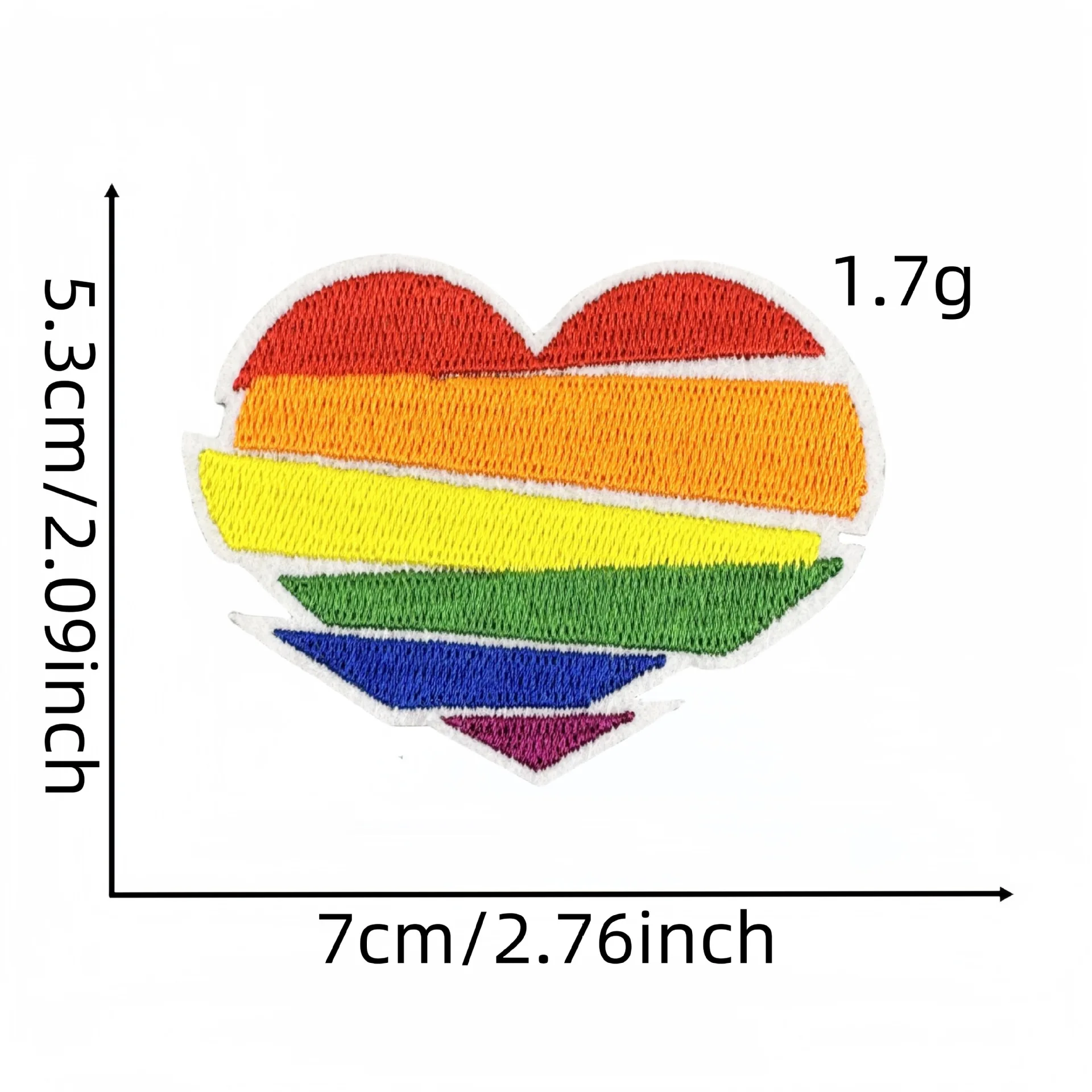 10Pcs Rainbow Hippie Mixed Embroidery Iron On Patches,Colorful Pride Applique for Clothes Trucker Hat DIY Decor