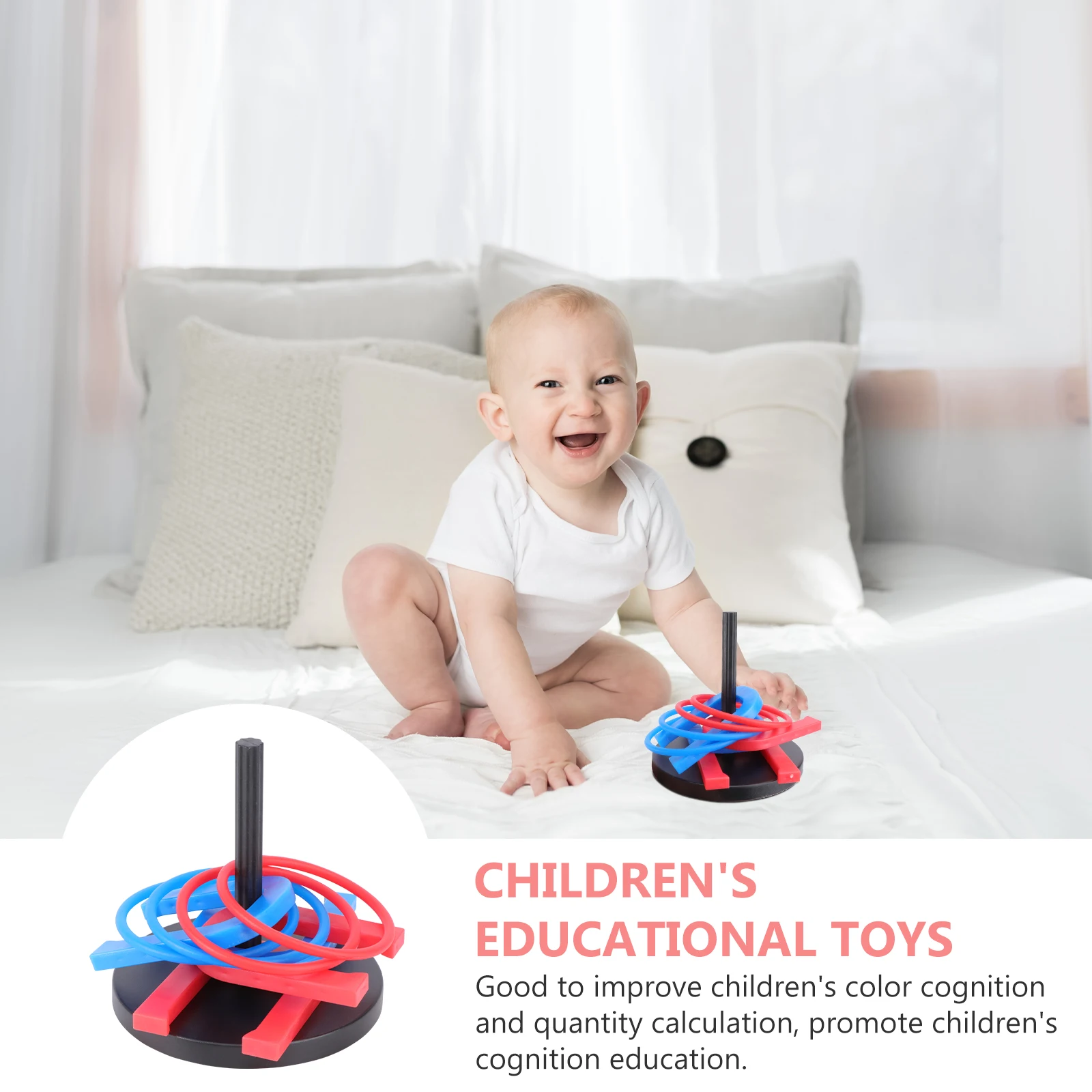 3 ensembles d'anneaux de lancer en fer à cheval, anneaux de lancer en plastique légers pour enfants, ensemble de lancer circulaire éducatif intérieur et extérieur