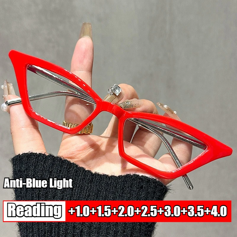 

Women's Fashion Cat-Eye Reading Glasses High-Definition Blue Light Blocking Glasses Unisex Fashion Glasses for Farsightedness