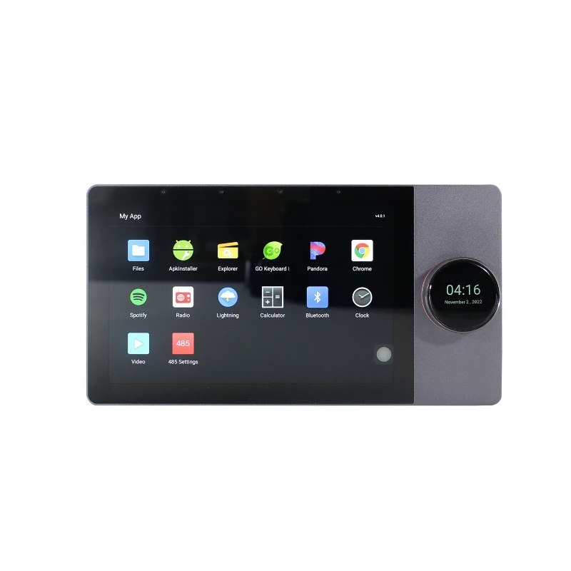 Smart Home Audio 2 & 4 -CH 8 Inch Bluetooth Wall Amplifier with Android Touchscreen Multi Home Audio System Support