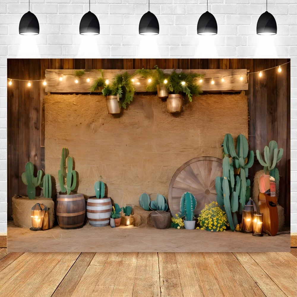 Western Cowboy Photography Backdrop Wild West Rustic Farm Barn Wood House Saloon Baby Portrait Birthday Party Photo Backgrounds