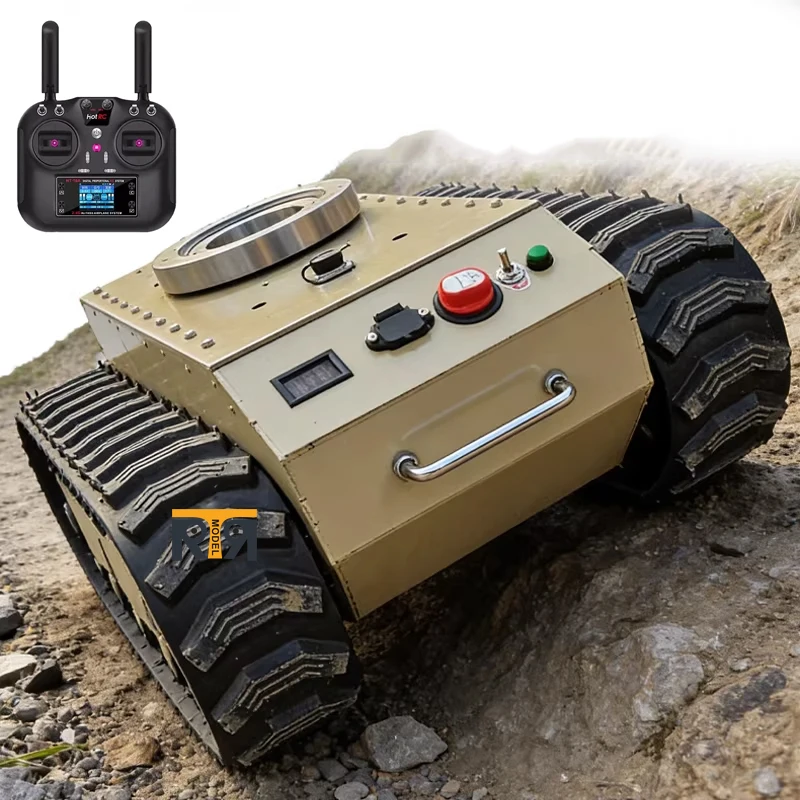 

RC All-terrain Tracked Chassis Armored Vehicle Metal Model Transport Vehicle Equipped with Brushless Motor and 2.4G Wireless RC