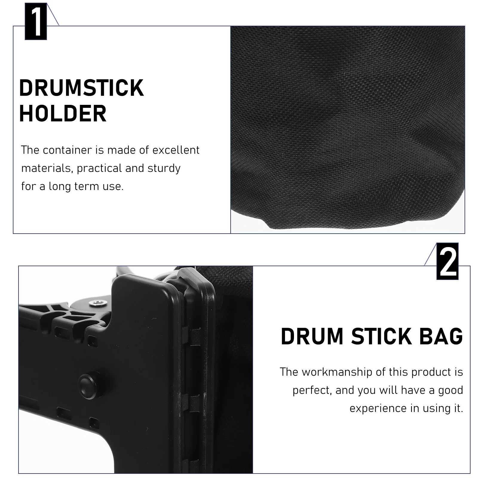 

Drum Stick Storage Bag Drumsticks Holder for with Container Pocket Holders Case