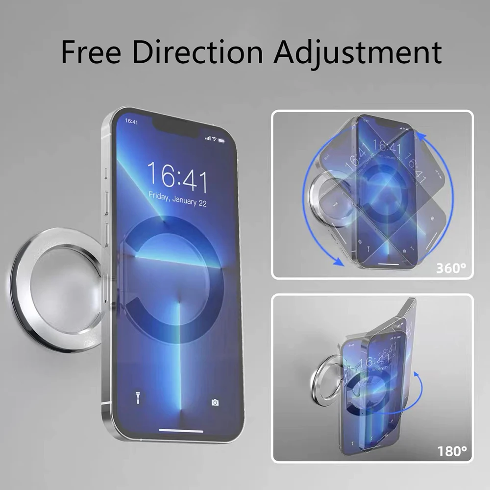 Für magsafe magnetische doppelseitige magnetische Absaugung 1 Stück starke Absaugung rotierende 360 Wanda uf kleber überall Klapp ring Telefon – Detail 8