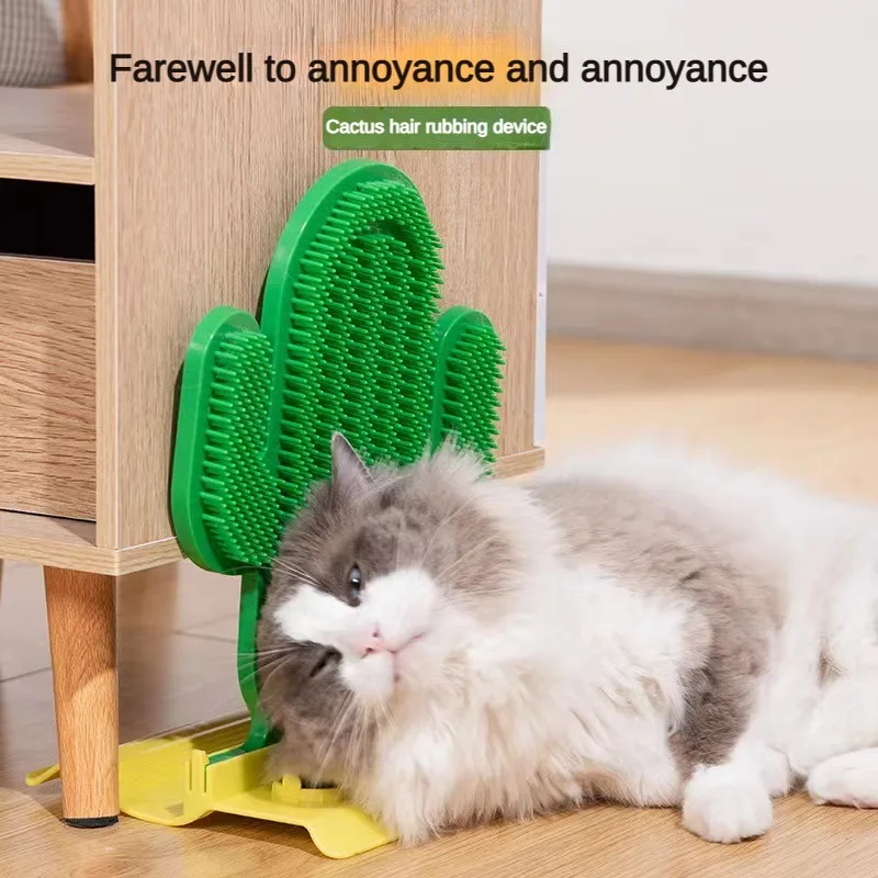 Pet Cat Brush Massage Cat Comb With cactus Soft Pet Brush For Cats Self Groomer Rubs The Face Tickling Comb Pets Grooming Tool