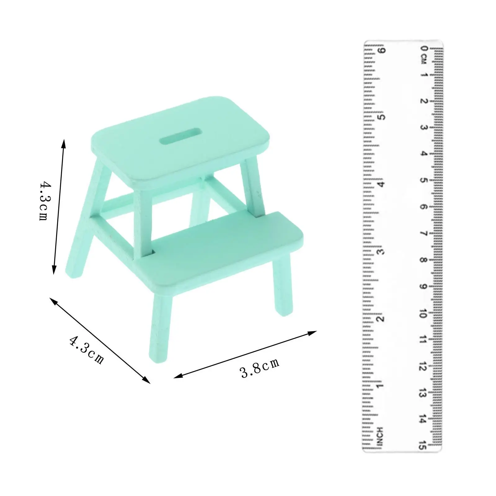 1:12 Skala Dollhouse Step Chair Krzesło Model Akcesoria DIY Mini Meble