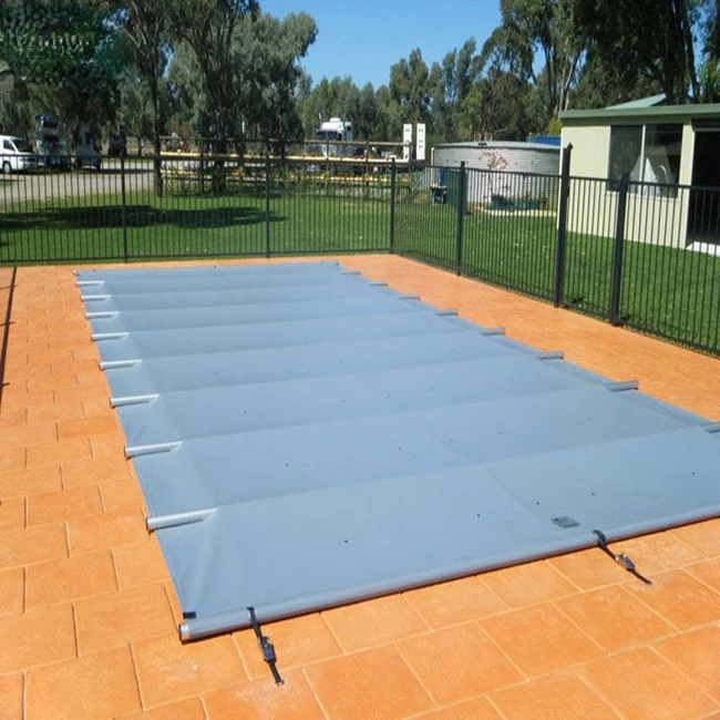 Blue In-Ground Pool Cover PVC Pool Cover with Aluminum Battens（per square meter）