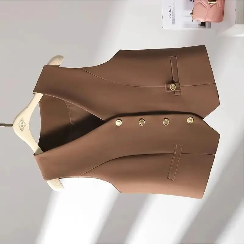 

Модный костюм, жилет, женский весенне-летний осенний новый 2022, камзол без рукавов, маленький ароматный стиль, женский пиджак на подкладке