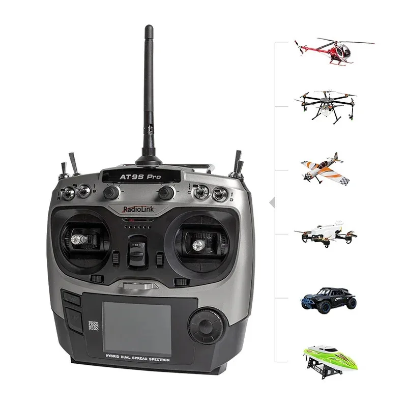 RadioLink AT9S PRO 2,4G 12CH DSSS FHSS Sender für RC Starrflügel Hubschrauber FPV Langstreckendrohne mit R9DS/R12DSE Empfänger