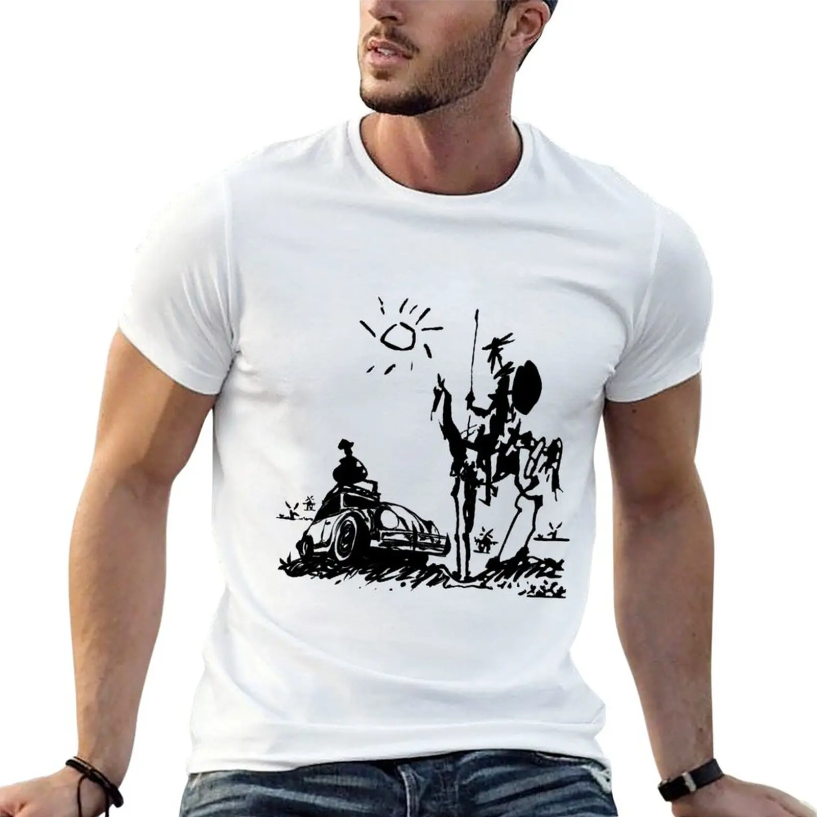 

men man shirt 100% cotton t shirts Don T-Shirt brand QUIJOTE t for luxury printed