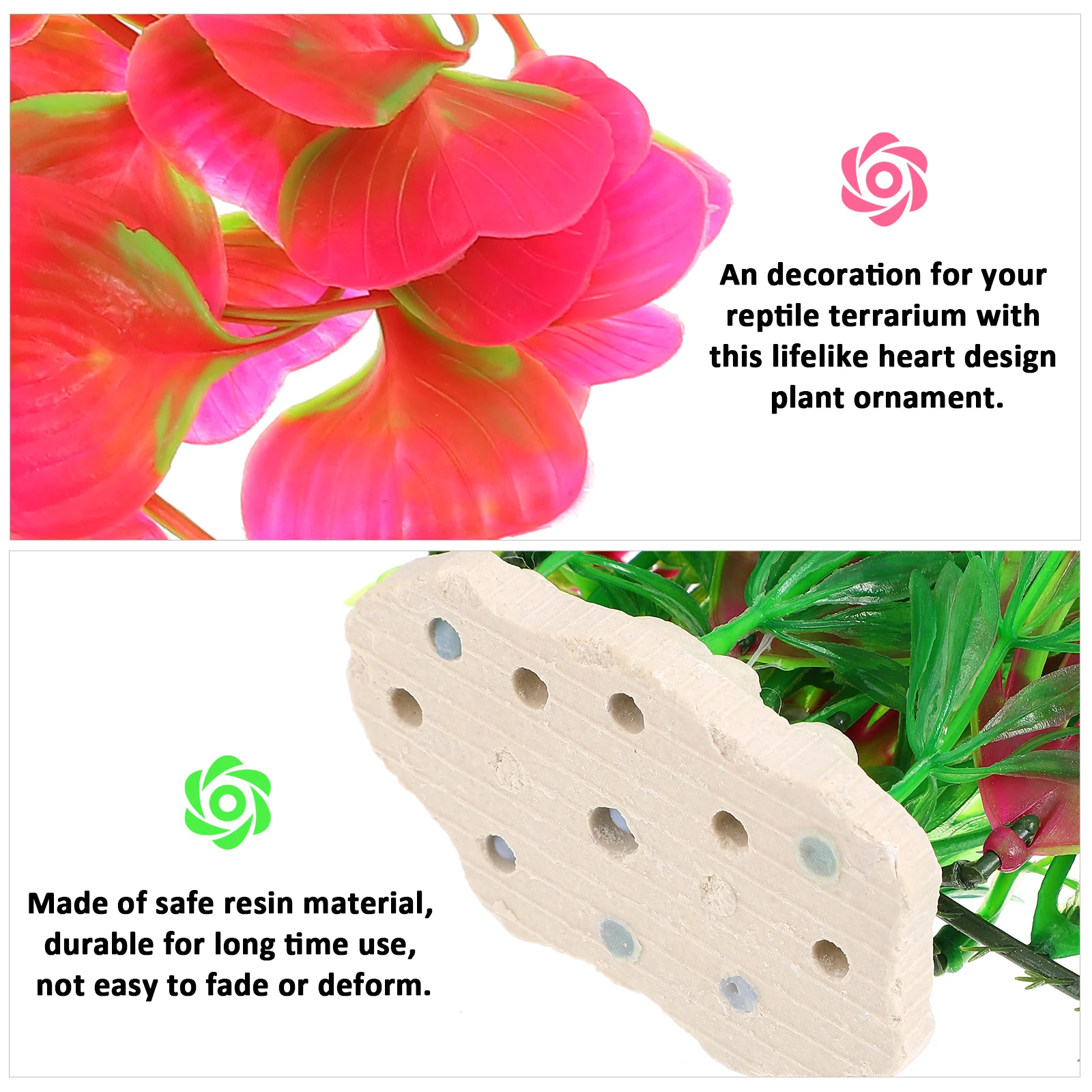 

2 Pcs Shaped Plastic Plant Small Artificial Plants Faux Indoor Aquarium