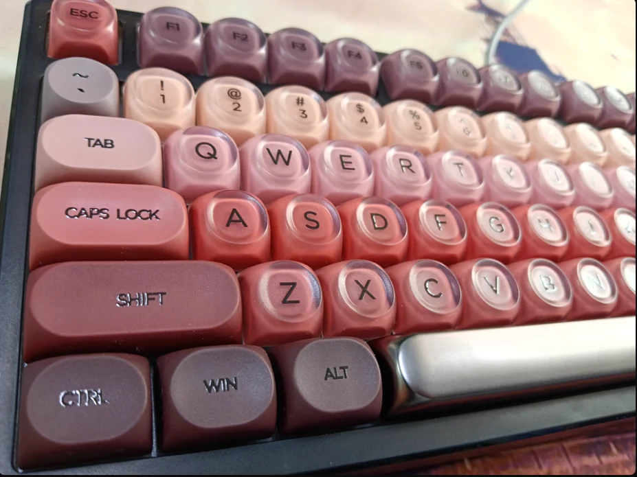 

132 шт. матовые желейные колпачки для механической клавиатуры, эстетический набор клавишных колпачков для переключателей Cherry MX