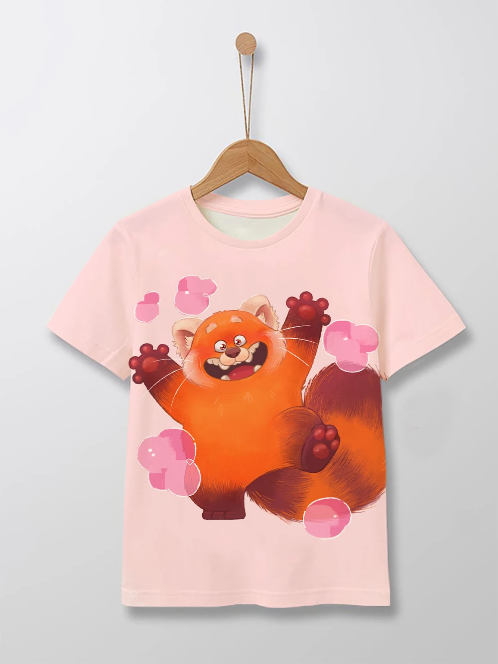 Kids Red Panda T-Shirts Kids Boys Girls Cartoon Turning Red 2 T-Shirts Clothes Kids Summer Casual Tops T-Shirts 1-14 Years Cloth